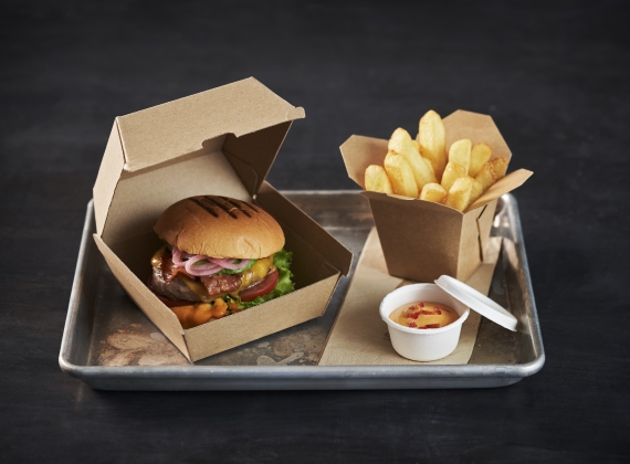 BioPak Burger Verpackung aus Pappe